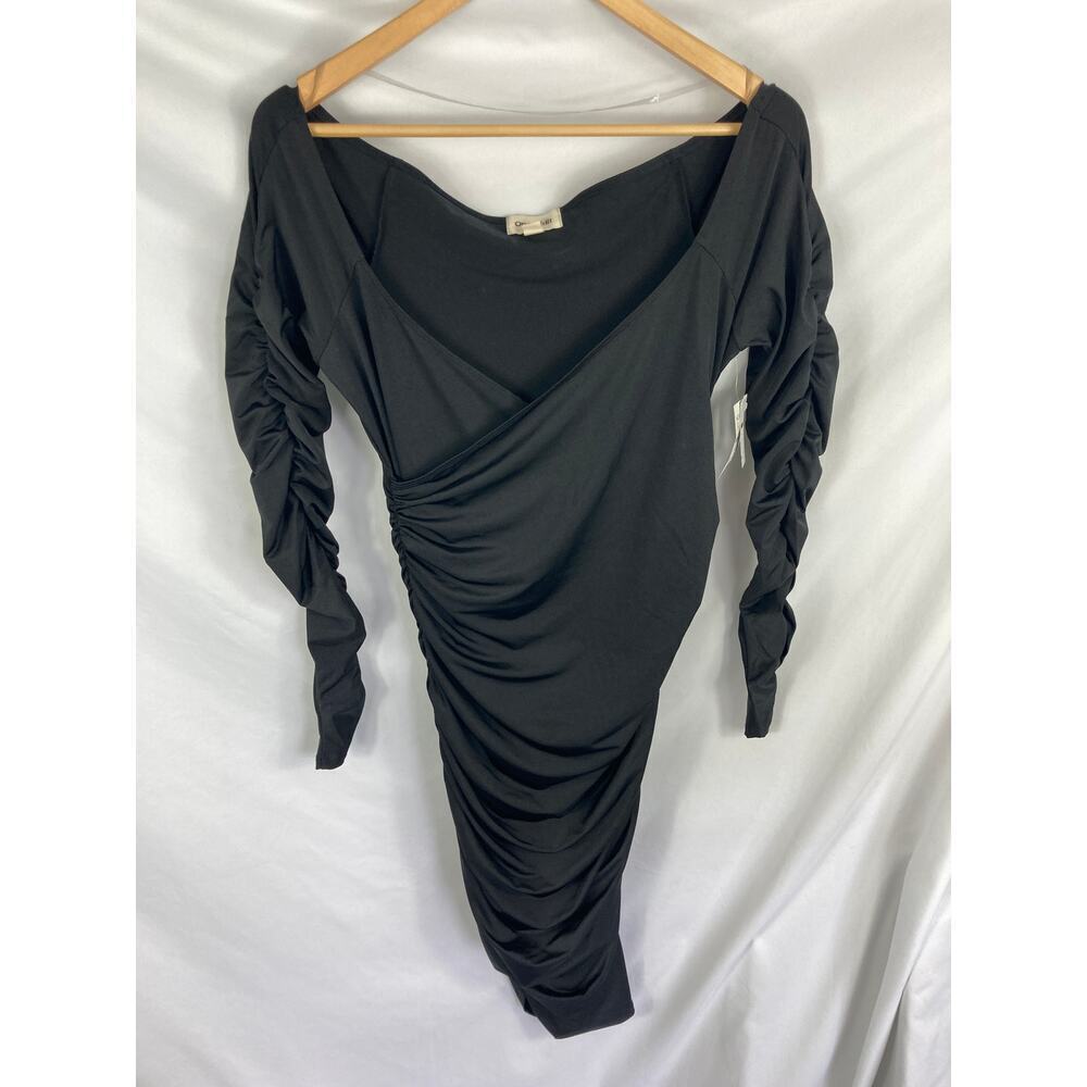 NWT Open Edit V Neck Ruched Bodycon Dress Size Medium